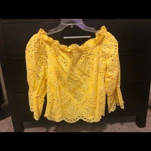 Yellow off the shoulder top